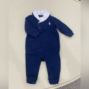 Ralph Lauren 100% Cotton Shawl-Collar Coverall 6M